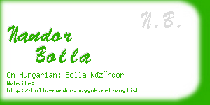 nandor bolla business card